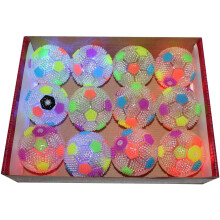 Balles de massage en caoutchouc clignotantes LED Increditoyz Soccer Spiky3" pour sacs cadeaux / présentoirs, lot de 12