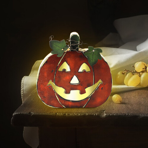 Αστείο φως κολοκύθας για το Halloween, ξύλινο διακοσμητικό φανάρι, στολίδι 2
