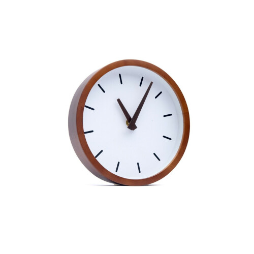 Driini Modern Wood Analog Wall Clock (12") - Battery Operated; Silent Sweep 2