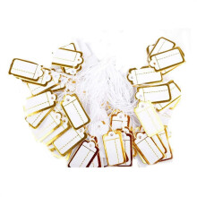 400 Pcs Paper Jewelry Price Tags with Hanging String Marking Clothing Display Labels Blank Labeling 25mmx13mm