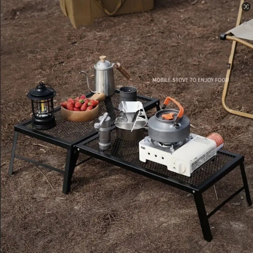 1pc outdoor picnic table multifunctional folding drain picnic table storage folding net table outdoor barbecue table camping net table 2