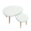 1Set1: Mesa de centro triangular para casa de muñecas, escritorio para computadora, mesa de té blanca 1