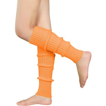 Knitted Winter Leg Sleeves Warmer for Women Girls, 80s Ribbed Leg Warmer for Neon Party Knitted Fall Winter Leg Socks