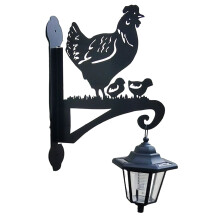 Luminárias solares de parede, luminárias solares suspensas para exterior com painéis solares, à prova d'água IP65, aplique LED com acendimento