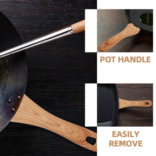 Cast Iron Pot Handle 2 Pcs Cookware Supplies Pan Replacement Griddle Frying Bakelite 1