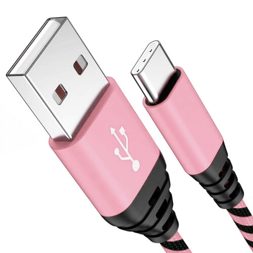 Freedomtech 6-tums USB-hane till USB-C-hane-kabel, rosa 1