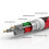 Freedomtech 6-tums USB-hane till USB-C-hane-kabel, rosa 7