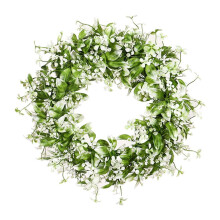 Guirlanda artificial grande, ideal para dar as boas-vindas à porta de entrada de lojas e comércios. Guirlanda rústica com folhagens e flores para