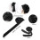 Touca de seda para dormir com cabelo cacheado natural, preta. 5