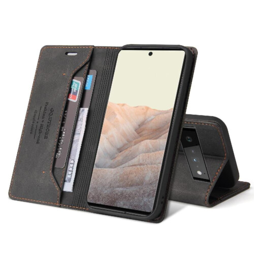 Θήκη για Google Pixel6Pro Premium Δερμάτινη Βάση με Δύο Υποδοχές Καρτών 2