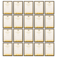 20 stuks uitnodigingskaarten voor een afstudeerfeest, felicitatiekaarten voor afgestudeerden, feestartikelen