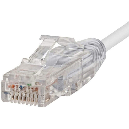 Καλώδιο Patch Cat6 Ethernet - 25 πόδια - Λευκό | Snagless RJ45Stranded 550MHz UTP CMR Riser Rated Pure Bare 2