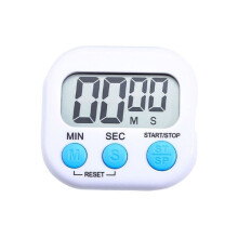 Duży cyfrowy kuchenny timer LCD z odliczaniem do gotowania, głośny alarm, magnetyczny, biały, 1 szt.