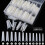 120th Extra Long C Curve Nail Tips Long Square French Nude 3
