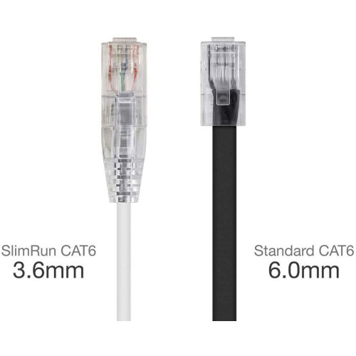 Καλώδιο Patch Cat6 Ethernet - 25 πόδια - Λευκό | Snagless RJ45Stranded 550MHz UTP CMR Riser Rated Pure Bare 1