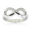 Tioneer Sterling Silver Promise Me CZ Graverad Infinity Ring 1