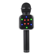 Micrófono inalámbrico Bluetooth Lifetechs con luces LED, micrófono de mano para karaoke, micrófono de audio ABS para KTV.