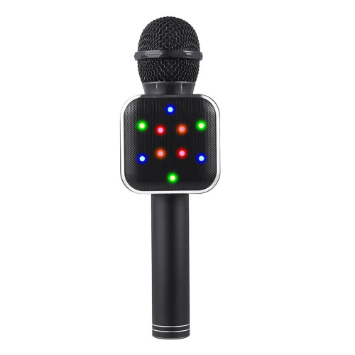Ασύρματο μικρόφωνο Bluetooth Lifetechs με φώτα LED, φορητό μικρόφωνο καραόκε ABS για KTV