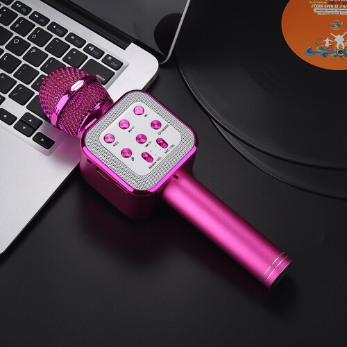 Ασύρματο μικρόφωνο Bluetooth Lifetechs με φώτα LED, φορητό μικρόφωνο καραόκε ABS για KTV 2