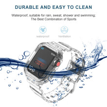 Correa de reloj ajustable de TPU AURORA TRADE de 38/40/41 mm y 42/44/45 mm, correa de repuesto suave y transparente de una sola pieza compatible con