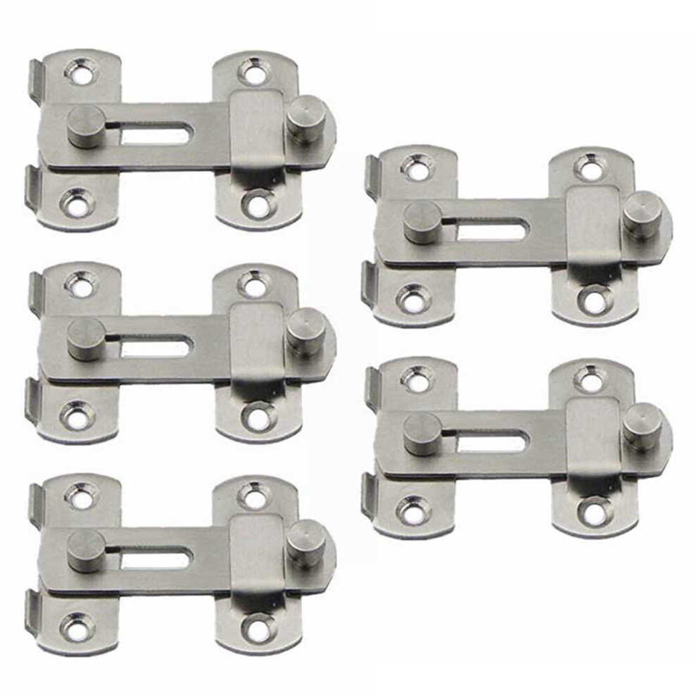 5Pcs 20X50x70mm Stainless Steel Home Safety Gate Door Bolt Latch Slide Lock Hardware 9482828458705