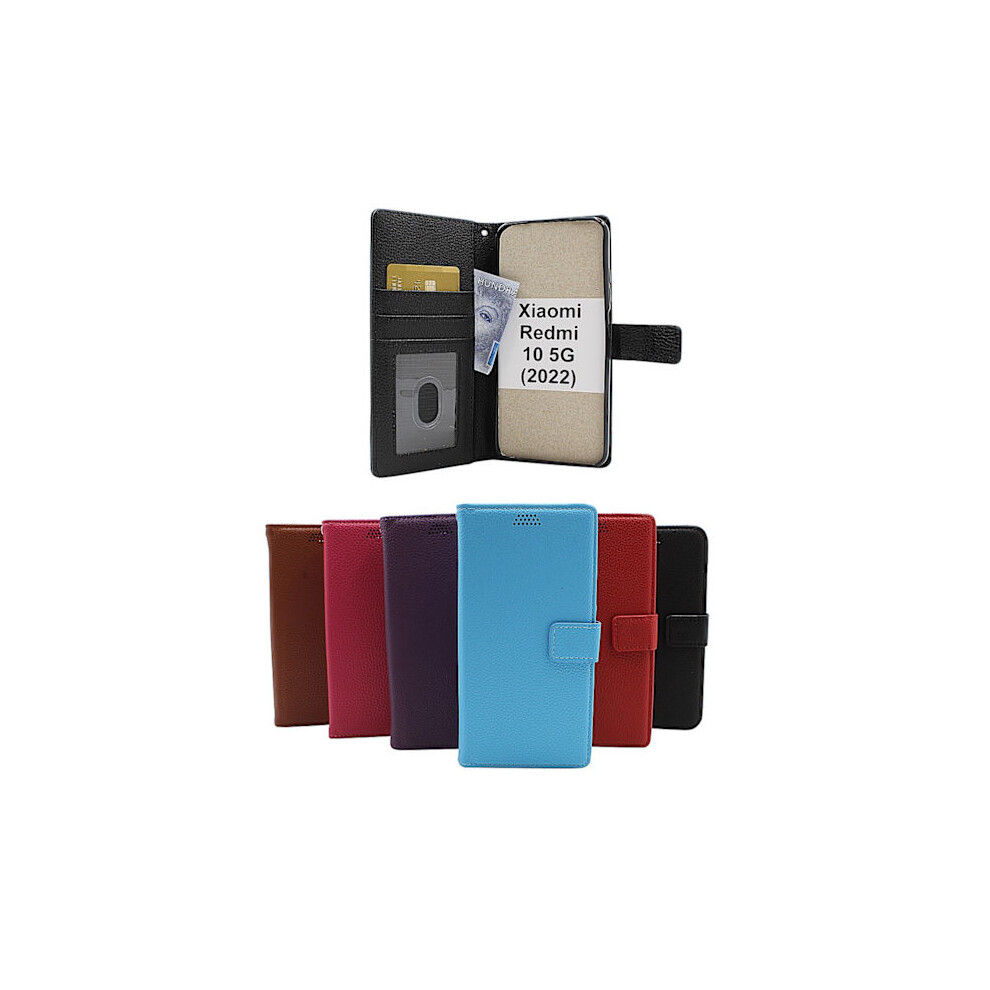 New Standcase Wallet Compatible With Xiaomi Redmi 10 5G (2022) Light Blue 9482828458347