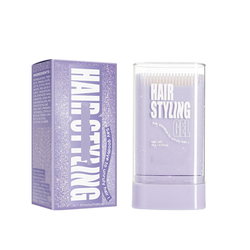 Lavender Hair Wax Stick With Builtin Comb Strong Hold Matte Finish For Flyaways And Frizz Control