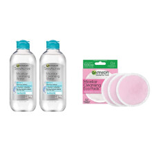 Garnier Micellar Cleansing Water 2 pack + EcoPads