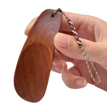 Wooden Long Handle Shoe Horn with Ergonomic Grip, Smooth Surface for Seniors, Men and Women