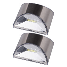 2 Pcs LED Light Lamp Wall Lights Solar Wall Lamp Solar Energy Christmas Lights for Outdoor Solar Wall Light