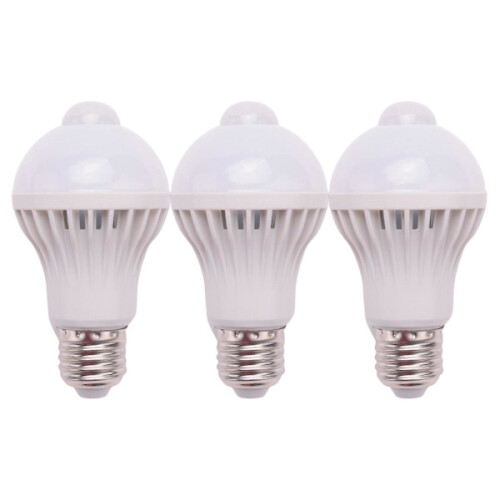 3X λάμπα E27LED με αισθητήρα κίνησης, λάμπα LED PIR με αισθητήρα κίνησης, 5W