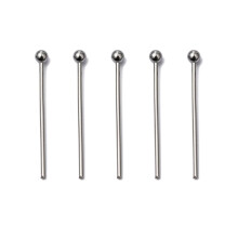 Conjunto de 50 pinos de cabeça esférica em aço inoxidável 304, resistentes à oxidação, na cor aço inoxidável, com dimensões de 20 x 0,7 mm