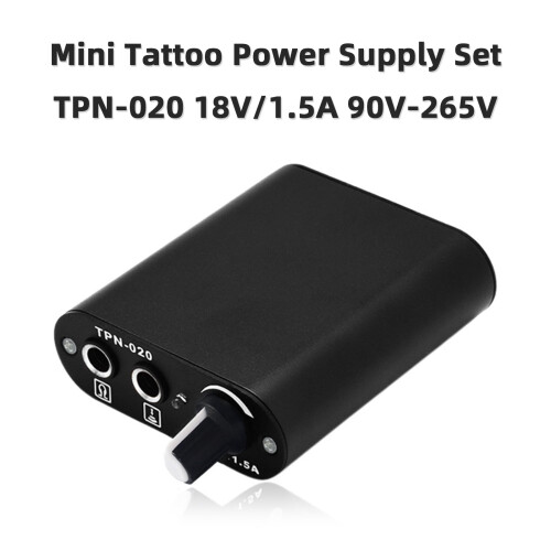 Σετ τροφοδοτικού Mini Tattoo TPN-020 18V/1.5A, είσοδος 90V-265V, συμβατό με μαύρες μηχανές 1