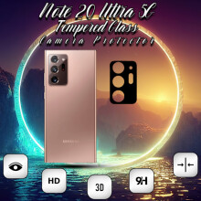 Protector de lente compatible con Samsung Galaxy Note20 Ultra (5G) - Cristal templado 9H - Protector de lente Super3D