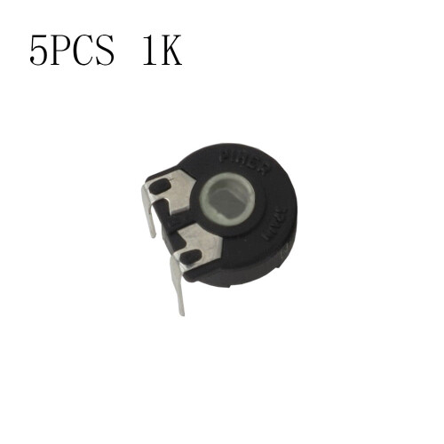 5PCS Οριζόντιο Ποτενσιόμετρο PT15 1K2K5K10K20K50K100K500K1M Ελλειπτική Οπή Οριζόντια 2