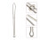 50pcs Threading Clips Convenient Threading Tool Elastic Band Threader 3