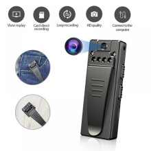 Mini Body Camera 1080P Full HD, Portable Pocket Clip Wearable Video Recorder, Small Sport DV DVR for Car Bike Home Office Security