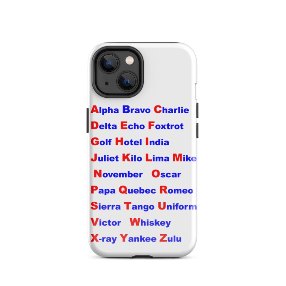 Tough Case For Compatible With Iphone Nato Phonetic Alphabet (Compatible With Iphone 14) 9499224639645
