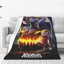 Die Addams Family Fleecedecke, ultraweich und kuschelig, leichte und warme Decke für alle Jahreszeiten, tolles Geschenk für Zuhause, Couch, Sofa
