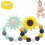 HAOAN Baby Teether Baby Teether Παιχνίδια οδοντοφυΐας σιλικόνης για βρέφη με καταπραϋντικό 1
