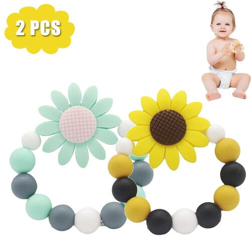 HAOAN Baby Teether Baby Teether Παιχνίδια οδοντοφυΐας σιλικόνης για βρέφη με καταπραϋντικό