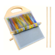 Drum Carder Brush Set with Wool Blending Board, 2 Sticks and Back Supports for Fiber Mixing