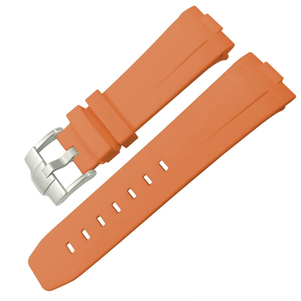 Waterproof Durable Fluororubber Sport Watch Strap 22Mm 23Mm 24Mm For Tudor Bay Black 9365369292864