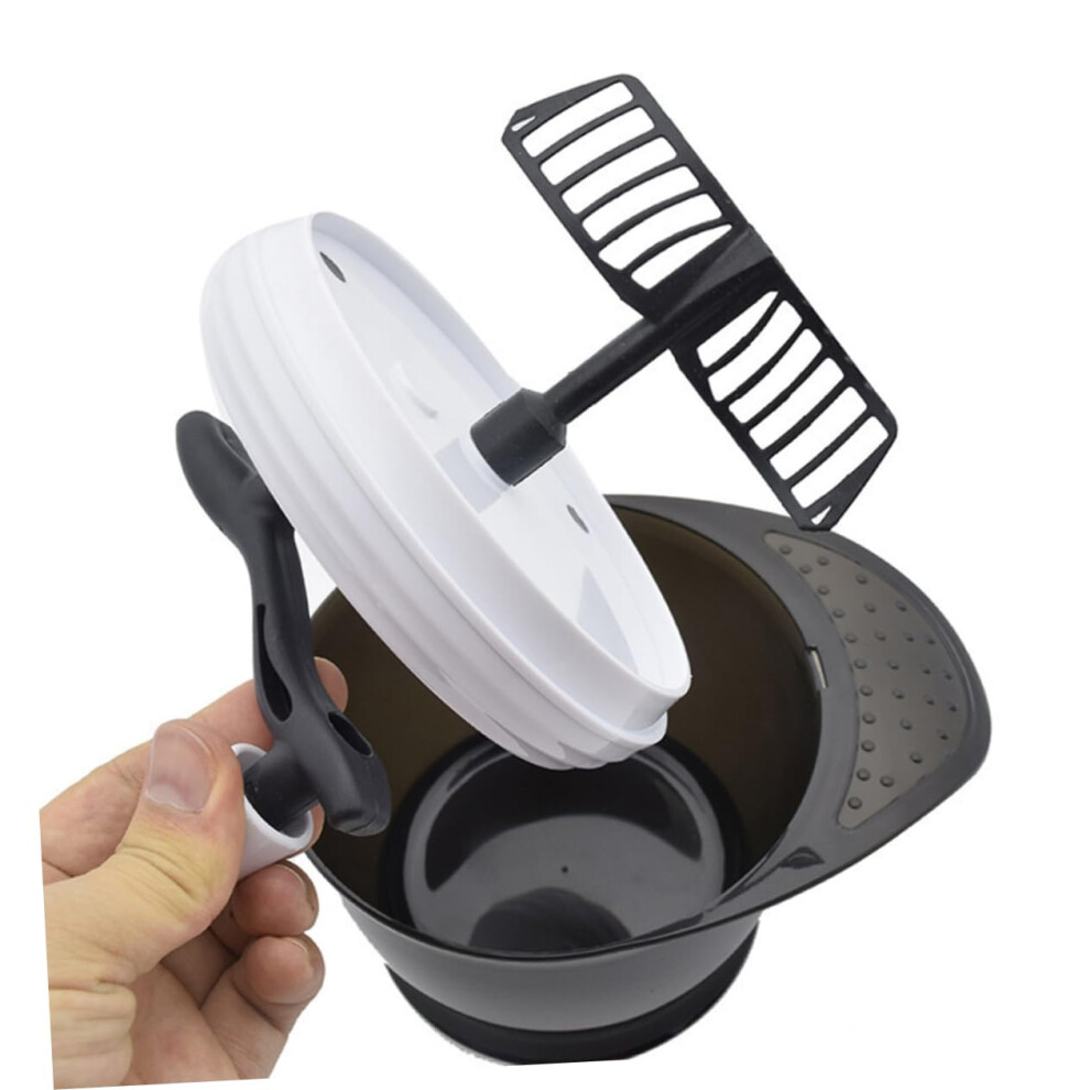 Hair Dye Mixing Bowl with Handle, NonSlip Base, Easy Clean Plastic Tint Bowl for Salon and Home Use