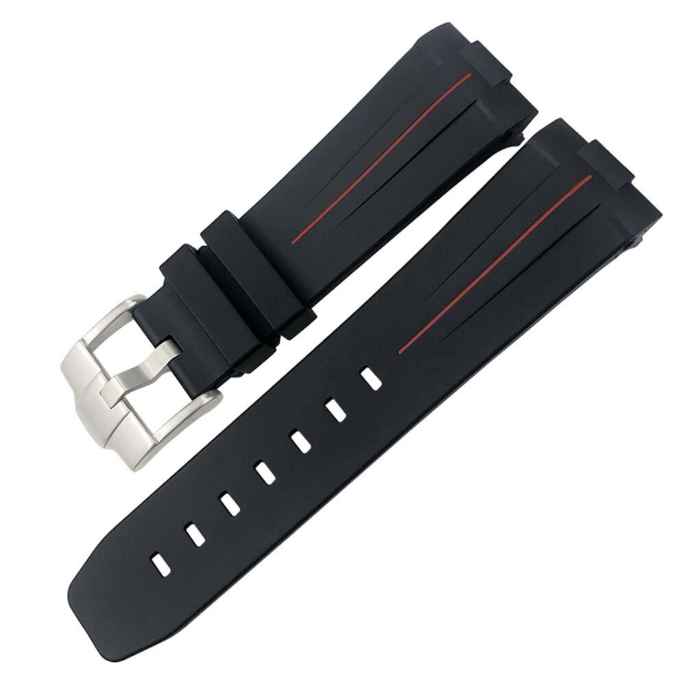 Waterproof Fluororubber Watch Strap 22Mm 23Mm 24Mm For Tudor Bay And Pelagos Black 9164114974433