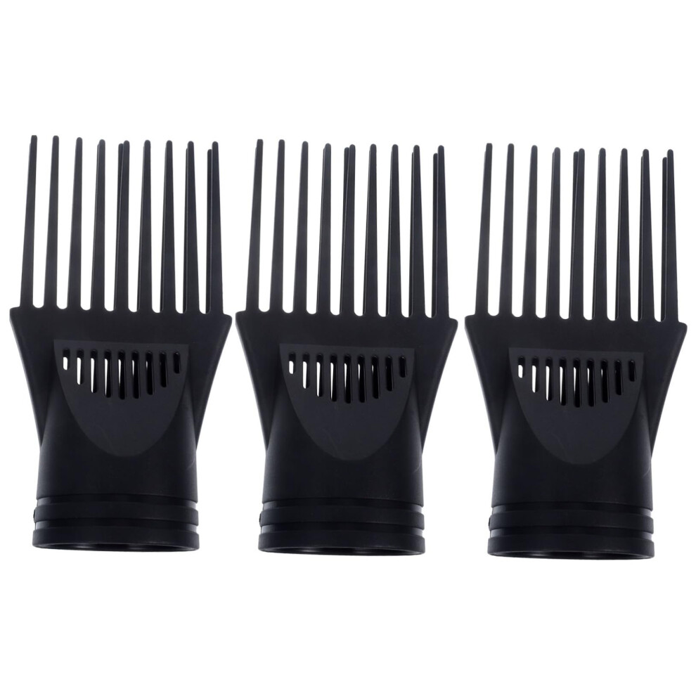 Black Hair Dryer Attachment Diffuser And Comb Set For Faster Drying Volumizing Styling Tool