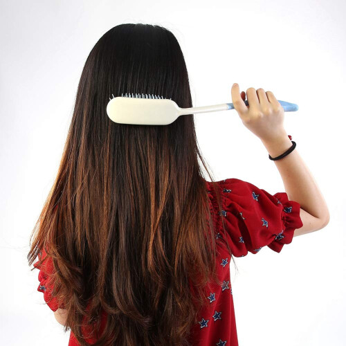 Long Handle Hair Brush with Ergonomic Grip for Elderly and Limited Mobility Users 1