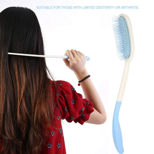 Long Handle Hair Brush with Ergonomic Grip for Elderly and Limited Mobility Users 2