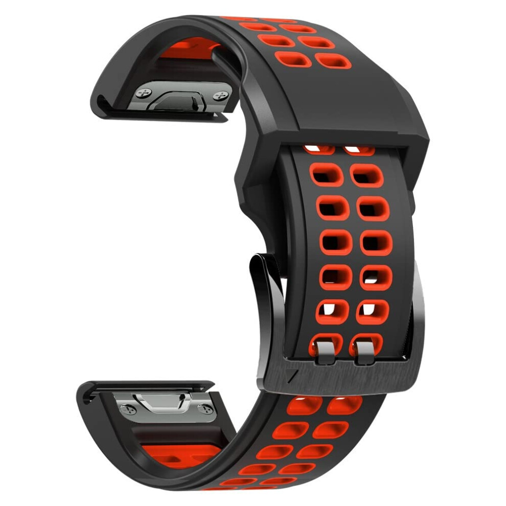 Silicone Watch Band 22Mm Soft Sweatproof Replacement Strap For Garmin Quick Fit, Fenix 5 Plus And Enduro 9164114975263