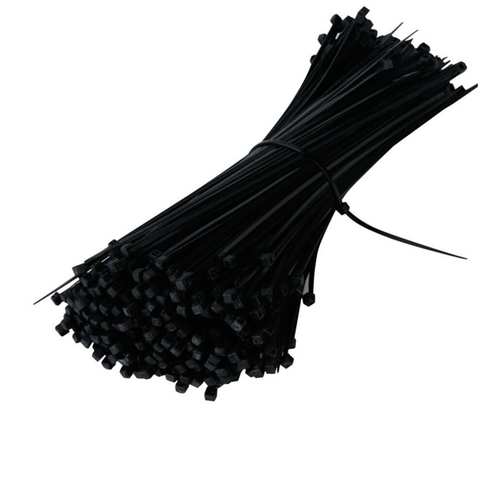 100Pcs 4X150mm Nylon Cable Ties 2.6Mm Width Black Zip Ties Heavy Duty Tight Lock For Cable Management 9164114975294